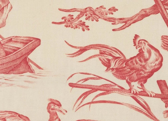 Doublure en Toile de Jouy Rouge