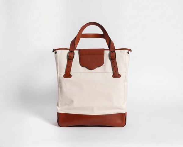 ''...à Zurich'' Tote Bag in Tawny