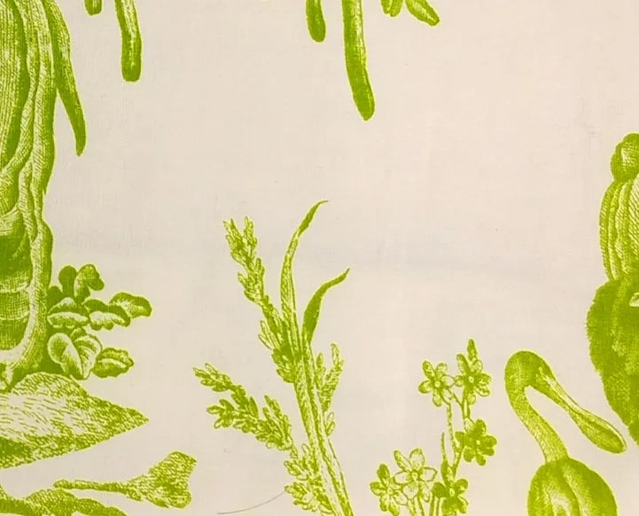 DOUBLURE EN TOILE DE JOUY VERT POMME