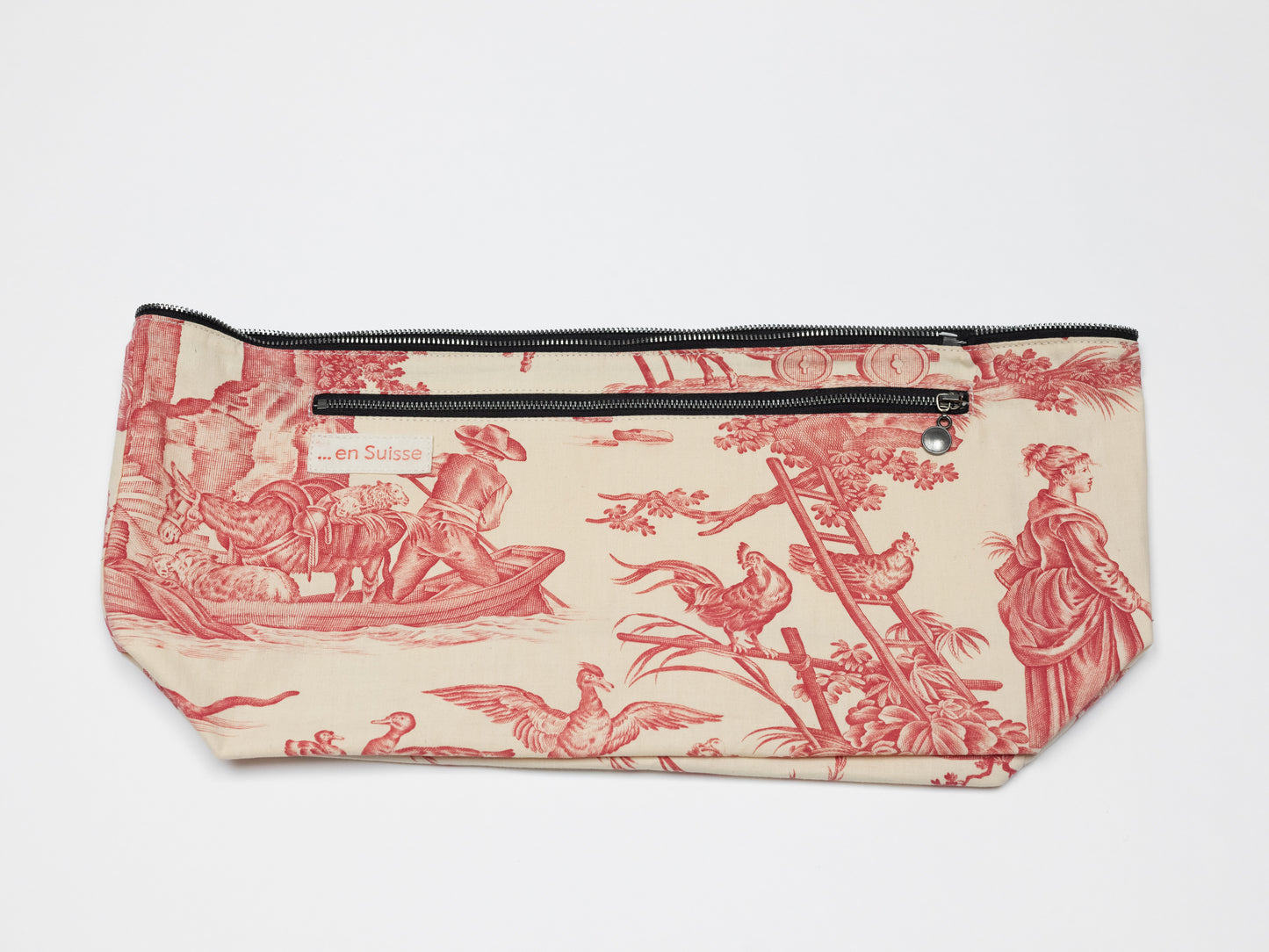 DOUBLURE EN TOILE DE JOUY ROUGE