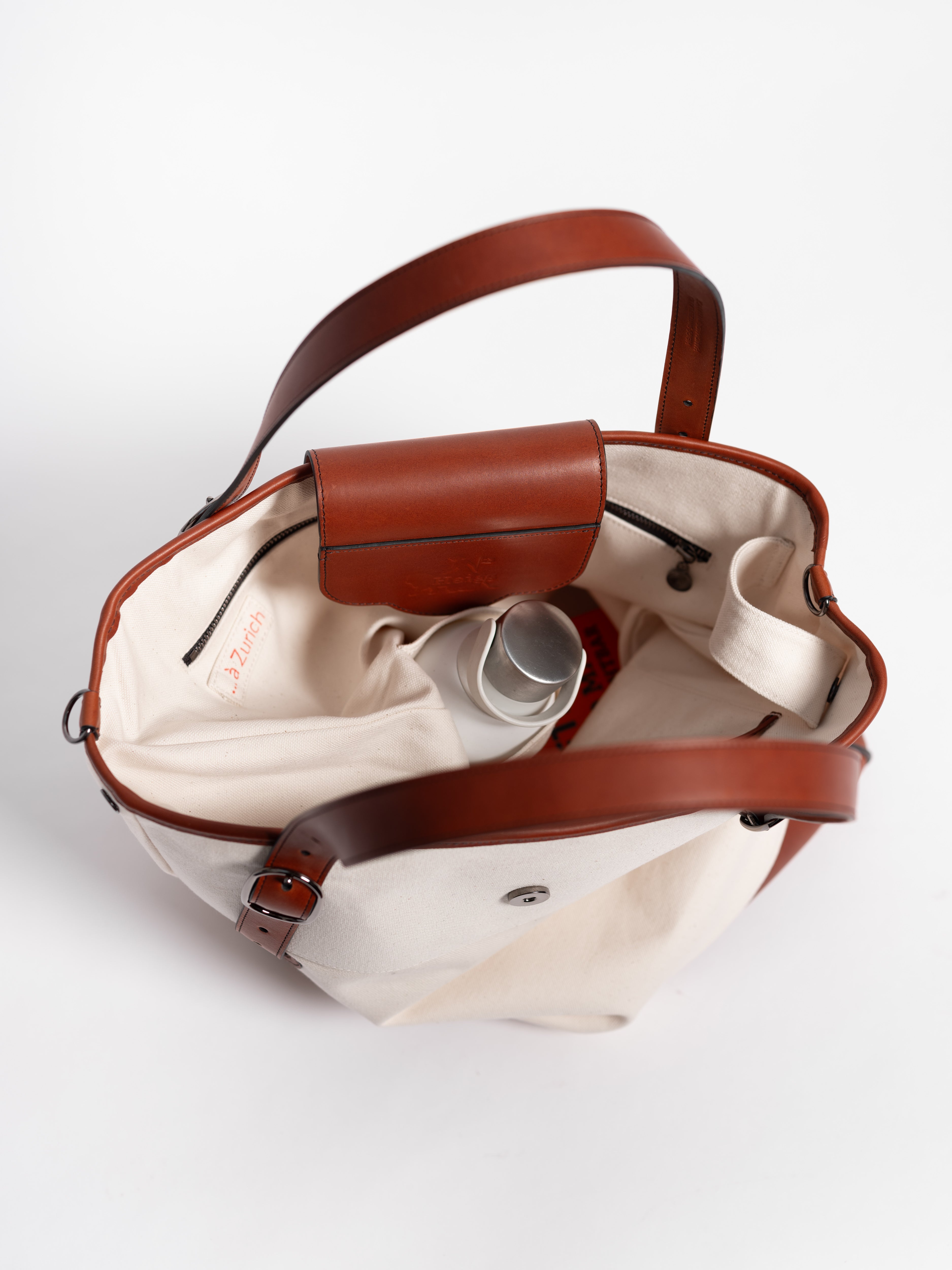 SAC CABAS ''...À ZURICH'' EN FAUVE