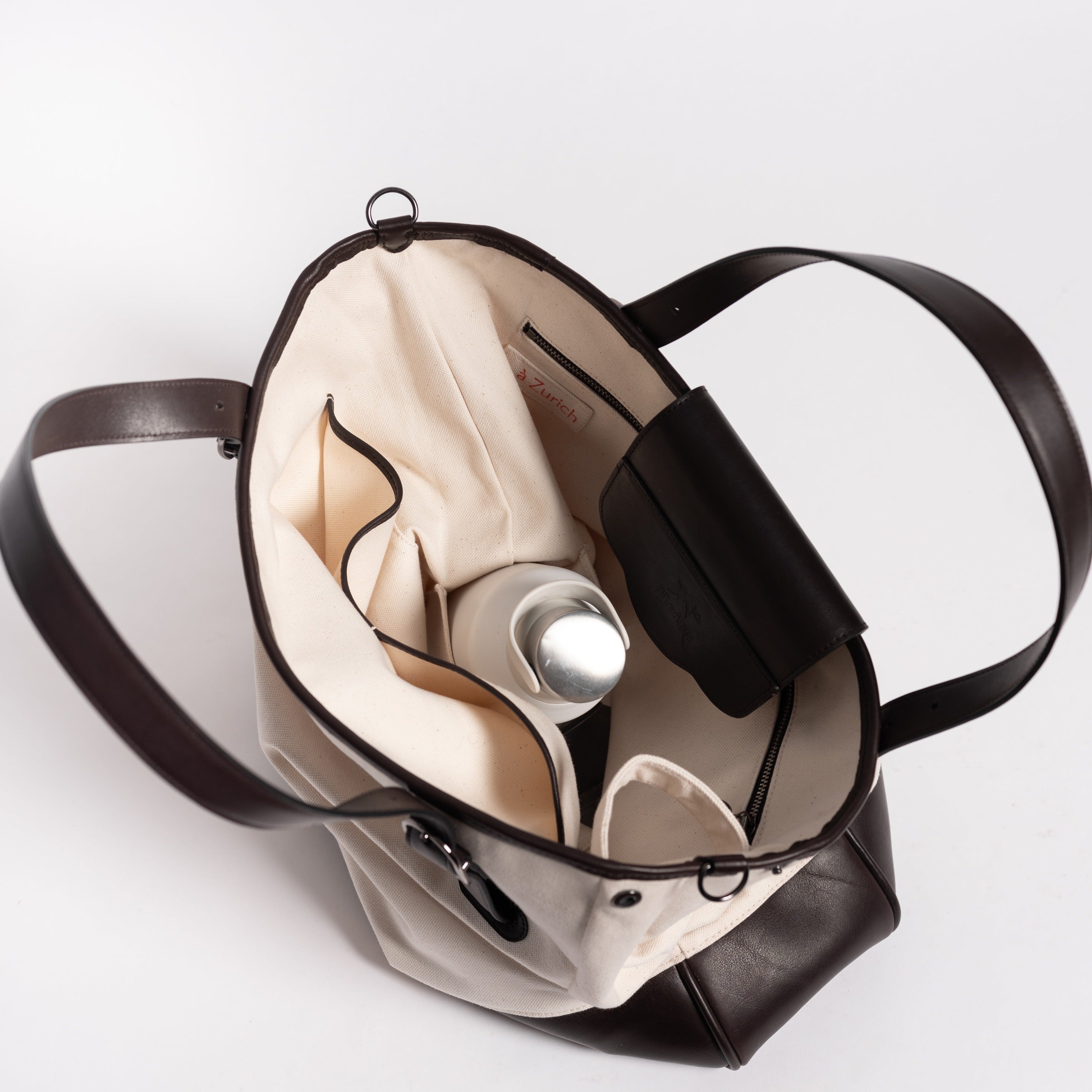 SAC CABAS ''...À ZURICH'' EN ÉBÈNE