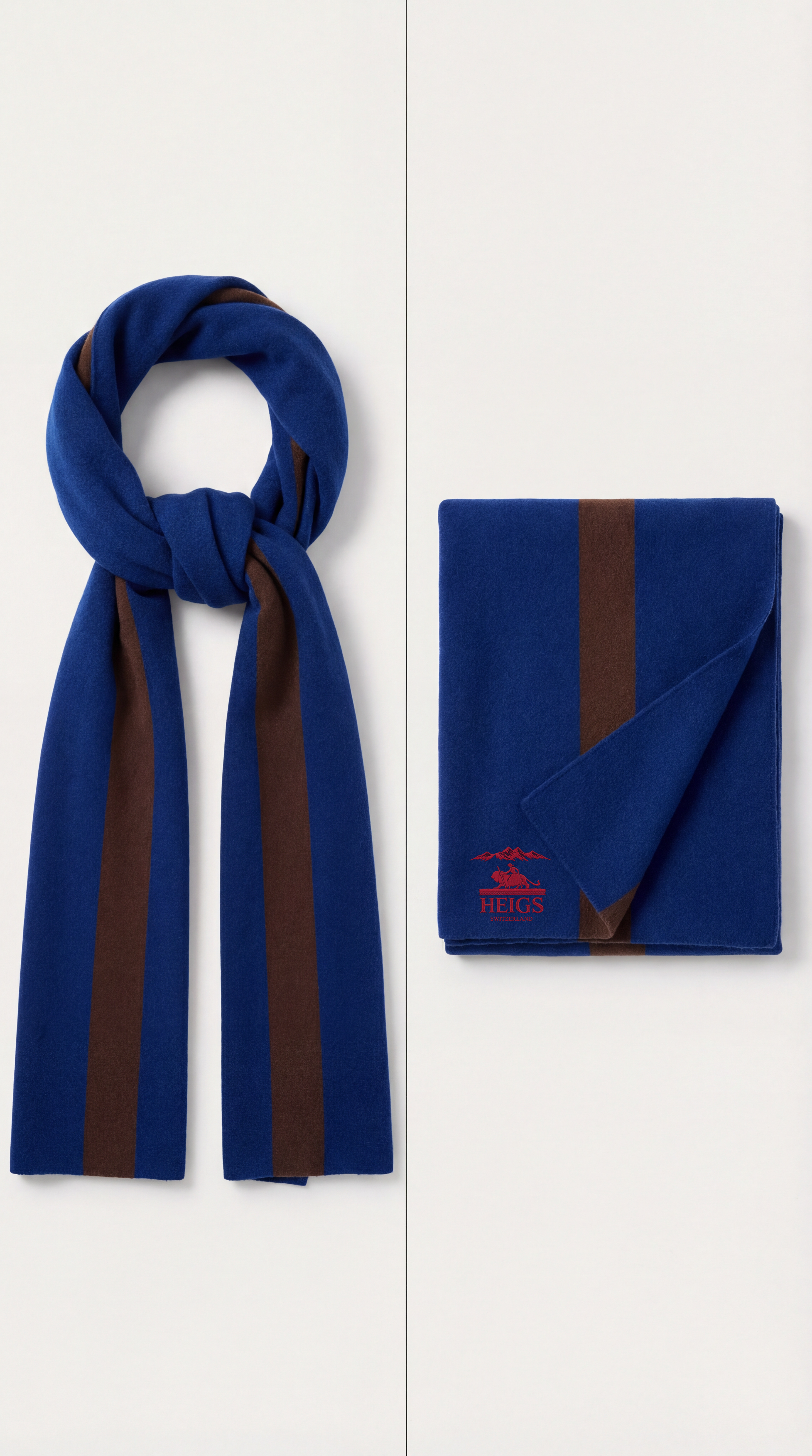 The University Scarf
Royal Blue / Brown