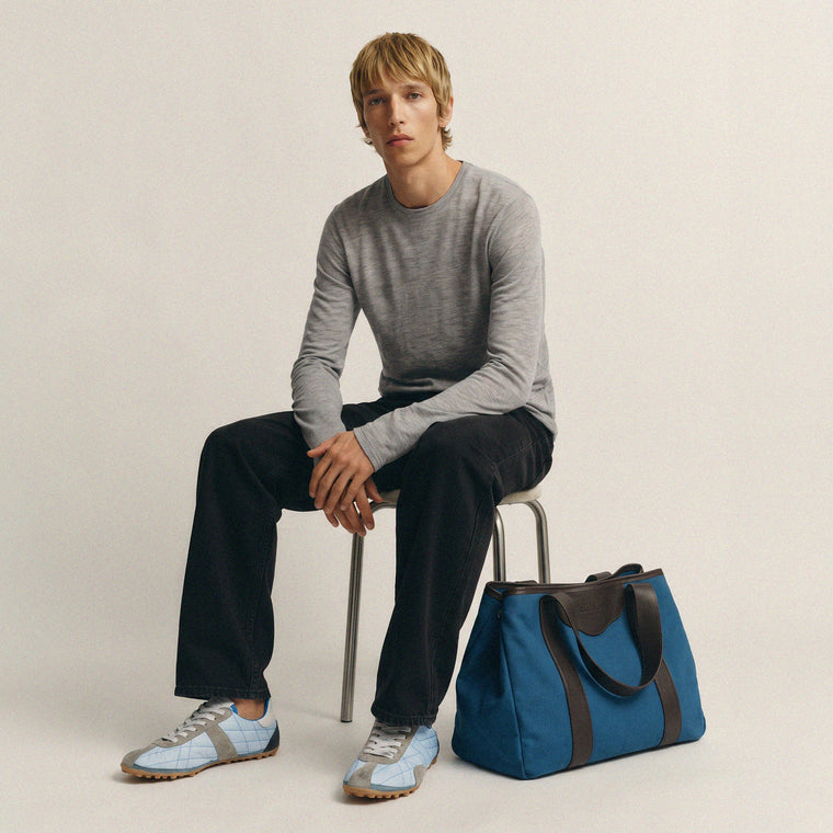 Cabas ''...à New York'' Grand Modèle en Deep Teal