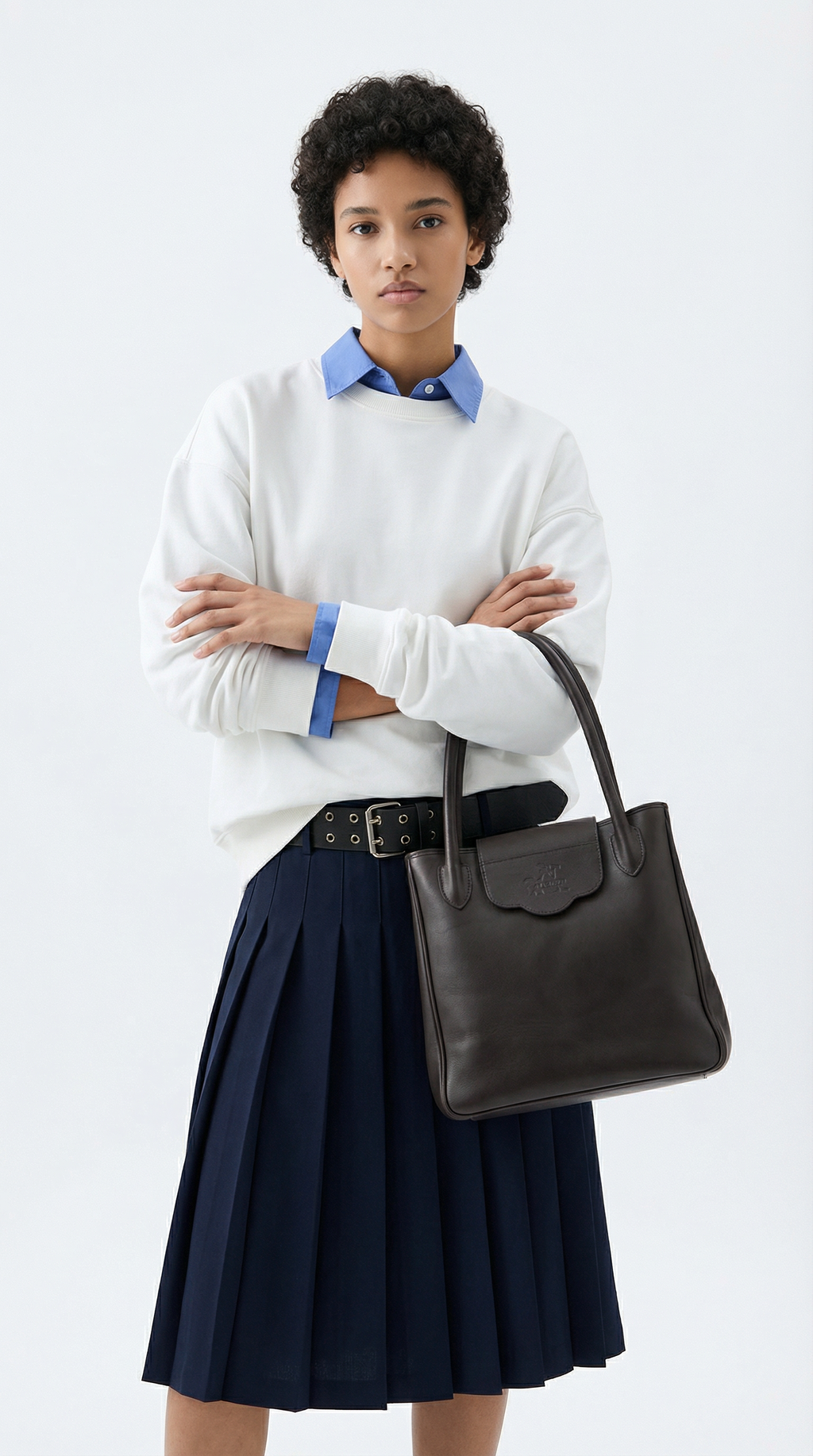 PETIT SUISSE HANDBAG IN CHARCOAL