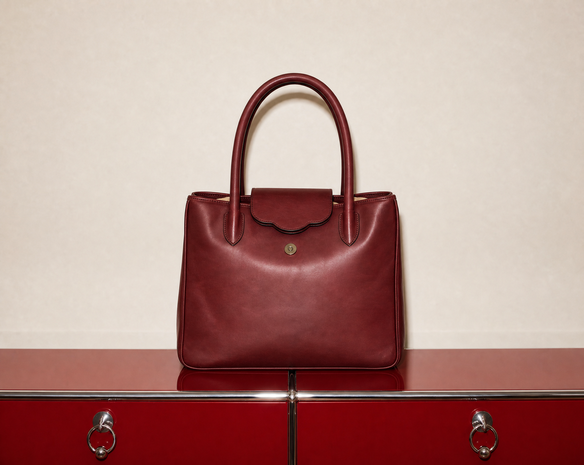 ''...En Suisse'' in Burgundy Red